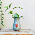 Calliope Heart Vase - Seafoam Speckles