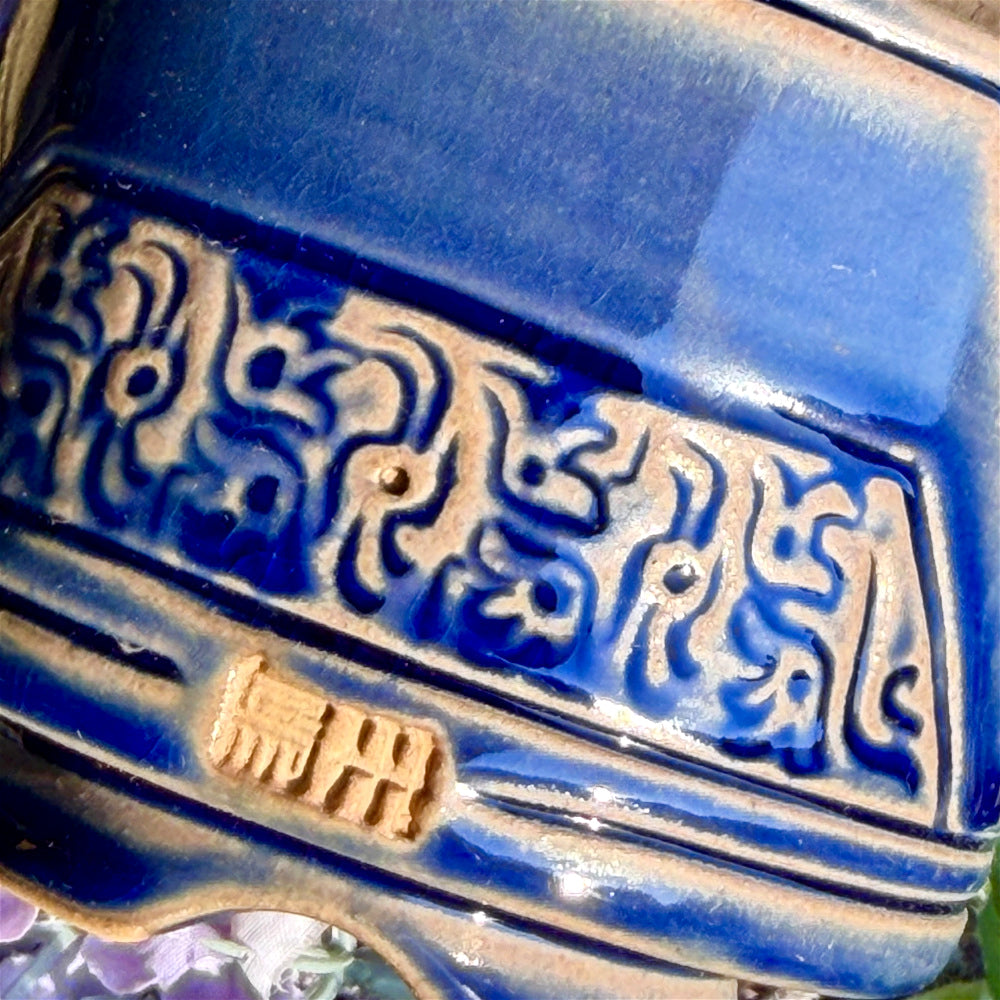 WS-0059 Unique Handmade Pottery Planter Pot - Pot rim diameter: 3"