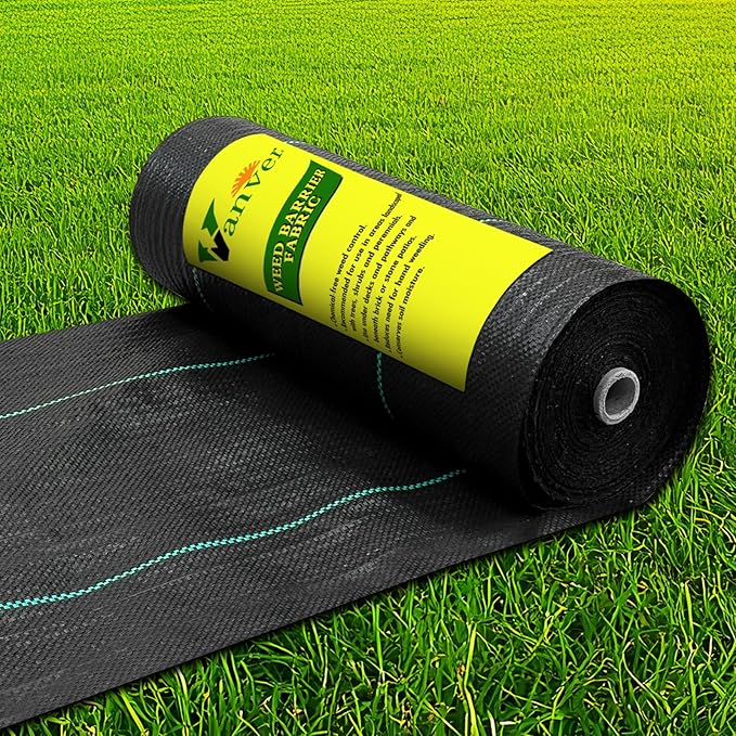 Weed Barrier Landscape Fabric Heavy Duty,3.2 OZ Premium Garden Weed Blocker Fabric for Weed Control, Plastic Ground Cover with Woven Weed Cloth,Durable Landscaping Fabric (2.8 X 100FT)