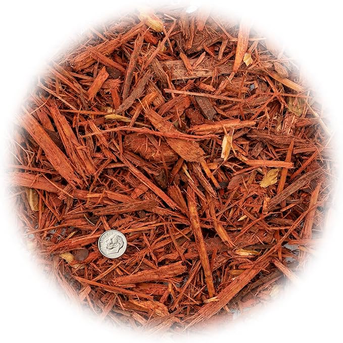 Organic Red Mulch - Provide Natural Nutrients for Strong and Resilient Plants - 20 QUARTS
