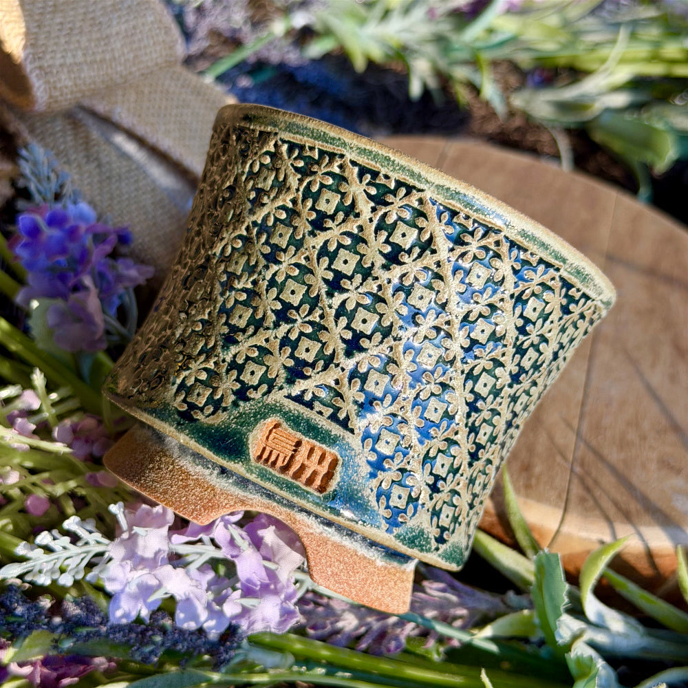 WS-0057 Premium Handmade Ceramic Planter Pot - Pot rim diameter: 3"