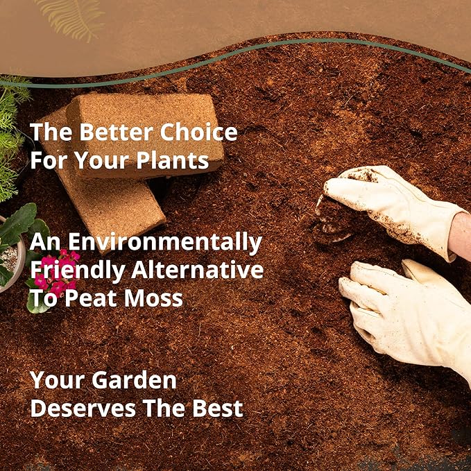 Buffered Coco Bliss (10lbs) - 100% Buffered Coco Coir - Organic Coco Coir for Plants, Garden Soil, & Potting Mixes - Coconut Fiber Substrate Mixes with Potting Soil for Indoor Plants & Outdoor Plants