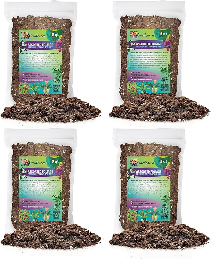 Assorted Foliage Potting Mix - High-Performance Formula for Robust Growth and Beautiful Greenery - 20 Quart