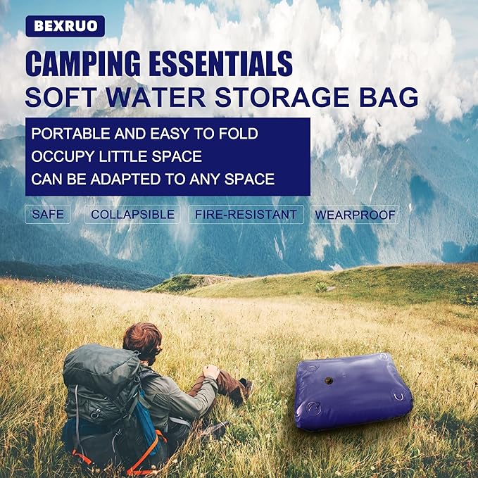 150Gal Portable Water Storage Bladder, Foldable Large Capacity Container Water Tank, Agricultural Irrigation, Camping, Firefighting, Outdoor Household Water