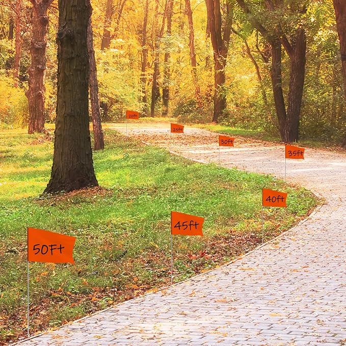 Zozen Marking Flags, Fluorescent Orange Color/1000 Pcs/15x4x5 Inch, Yard Flags for Lawn & Irrigation & Landscape & Sprinkler & Survey & Dog Training.