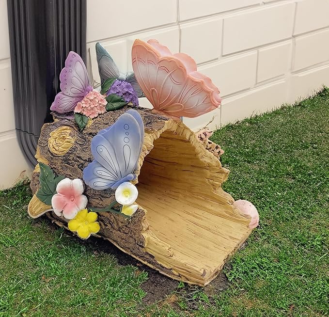 Butterfly Statues Garden Decoration Gutter Downspout Extension Statues,Resin Statue Outdoor Decor,Animal Downspout Diverter,Decorative Gutter Extension,3"×3" Downspout Extender Diverter Splash Block