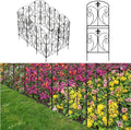 Skcoipsra Decorative Garden Fence 10 Pack, 37.5in(H) x 10.8ft(L) Animal Barrier Fence, Rustproof Metal Fencing for Yard, Dog Rabbits Wire Section Garden Edging Border for Yard Patio Garden, Arched