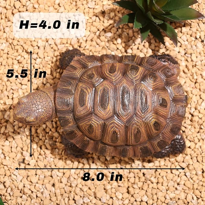 Turtle Statue, Resin Garden Sculpture Indoor/Outdoor Yard Lawn Ornament,Home Decor (Medium)