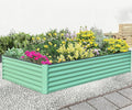 Domi Galvanized Raised Garden Bed, Outdoor Planter Garden Boxes Large Metal Planter Box for Gardening Vegetables Fruits Flowers, Green (8x4x1.5ft)