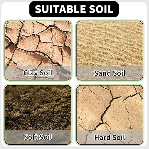 TCBWFY 2x32 Inch Auger Drill Bit for Planting - Long Handle Easy Planter Garden Auger - Bulb & Bedding Plant Augers - Post Hole Digger for 3/8”Hex Drive