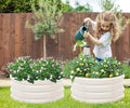 2-Pack 2x1ft Galvanized Raised Garden Bed, Outdoor Planter Bed, Metal Planter Box for Gardening and Planting
