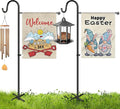 XDW-GIFTS Garden Flag Stand, Sturdy 2-Pack Flag Pole Holder with Shepherd Hook for Yard Decorations Outdoor Garden Flag Holder for 28''x40'' Flags 60 in Heavy Duty Yard Flag Post Stake (Without Flag)