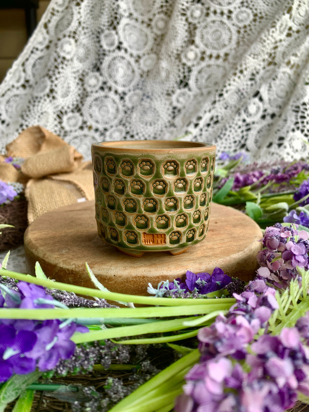 WS0006 Modern Handmade Ceramic Planter Pot - Pot rim diameter: 2.5"