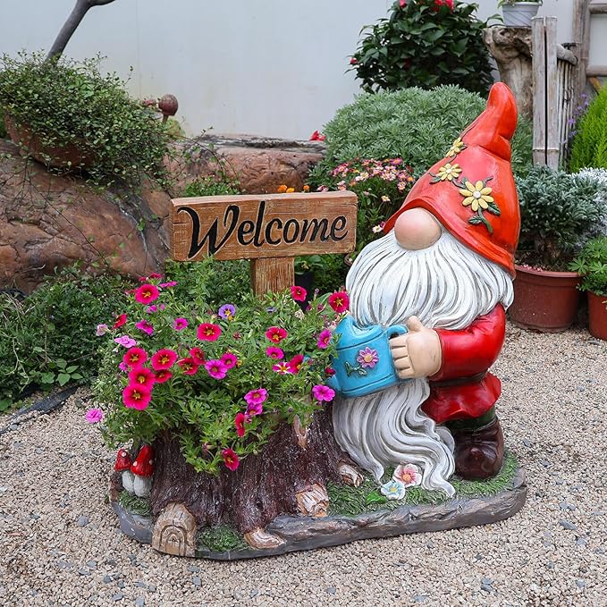 gnome planter pot Garden Gnome Statues Large Planter
