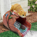 Cat Statue 3" x 4" Gutter Downspout Splash Block, Outdoor Garden Animal Decor Sculpture, Decorative Gutter Extension Diverter, UV-Resistant, Perfect for Garden Rain Downspout Diverter