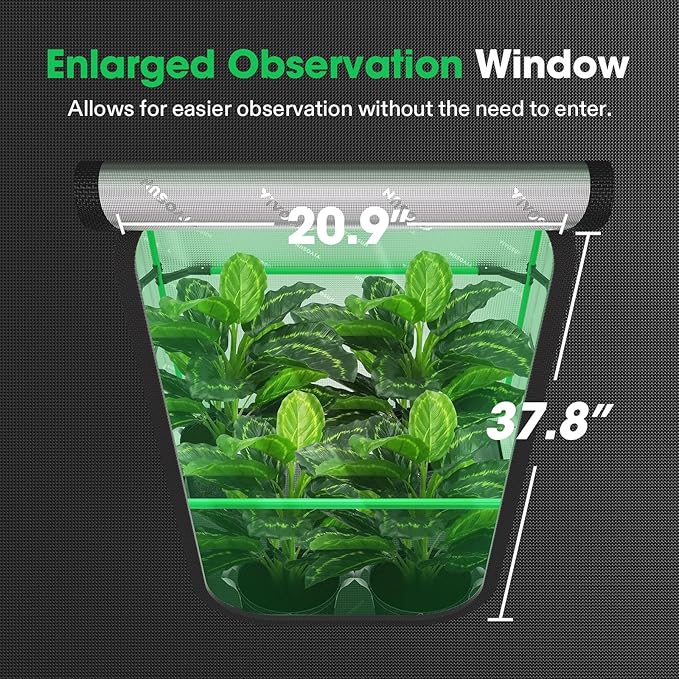 VIVOSUN P888 96"×96"×80" PRO Grow Tent, with Thick 1 inch Poles, Strengthened High Reflective Mylar Oxford Fabric, Extra Hanging Bars & High CFM Kit for Hydroponics Indoor Plant for VS4000×4