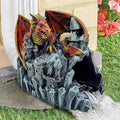 Dragon Statue Gutter Downspout Extender,Garden Outdoor Decor Sculpture,Gutter Diverter Rain, Splash Block,Eco-Friendly Resin, Decorative Gutter Extension Downspout, Ideal for 3"x4" Downspouts