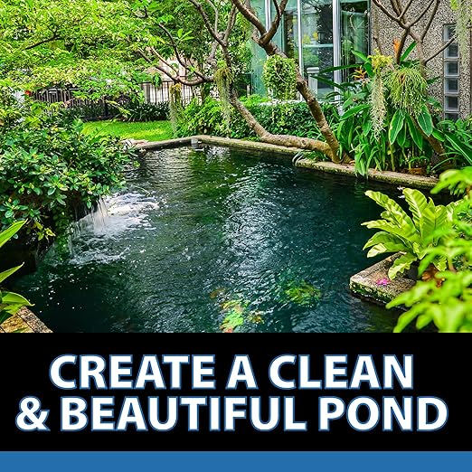 CrystalClear AlgaeOff Pond & Water Garden Scum Cleaner, Waterfall & Rock Slime Remover, String Algae Killer, Green Stain Treatment, EPA Registered Algaecide, Plant, Koi Fish, Bird & Pet Safe, 25 lbs
