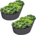 Galvanized Raised Garden Beds Outdoor // 8×4×1 ft (2-Pack) Planter Raised Beds for Gardening, Vegetables, Flowers // Large Metal Garden Box // Patented Tool-Free Design (Gray)