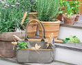 6 Piece Stainless Steel Heavy Duty Garden Tools Set, with Ash Wood Handle and Non-Slip Rubber Grip Pruner, Premium Canvas and Leather Storage Tote Bag, Outdoor Hand Tools, Garden Gift
