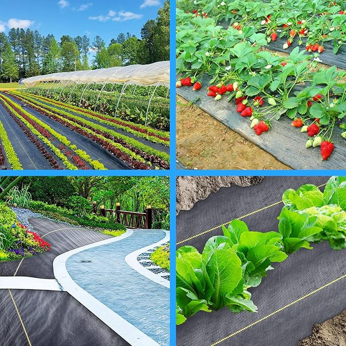 5ft x100ft Black Weed Barrier Landscape Premium Fabric-Heavy Duty Woven Ground Cloth with Superior Permeability Weed Control Convenient Design