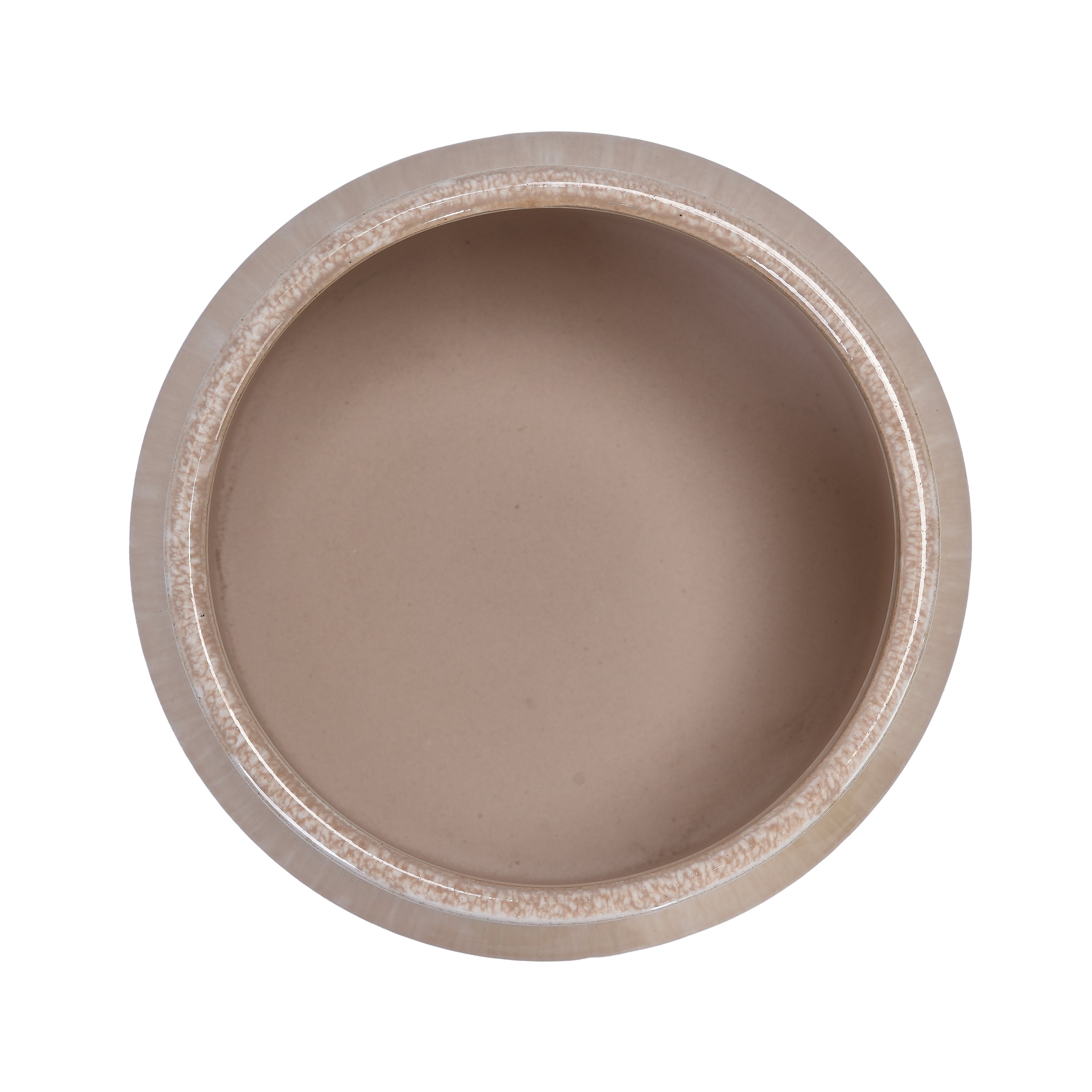 Set of 2 Gradient Ceramic Flowerpot, Modern Planter for Patio, Garden, Windowsill - White Brown