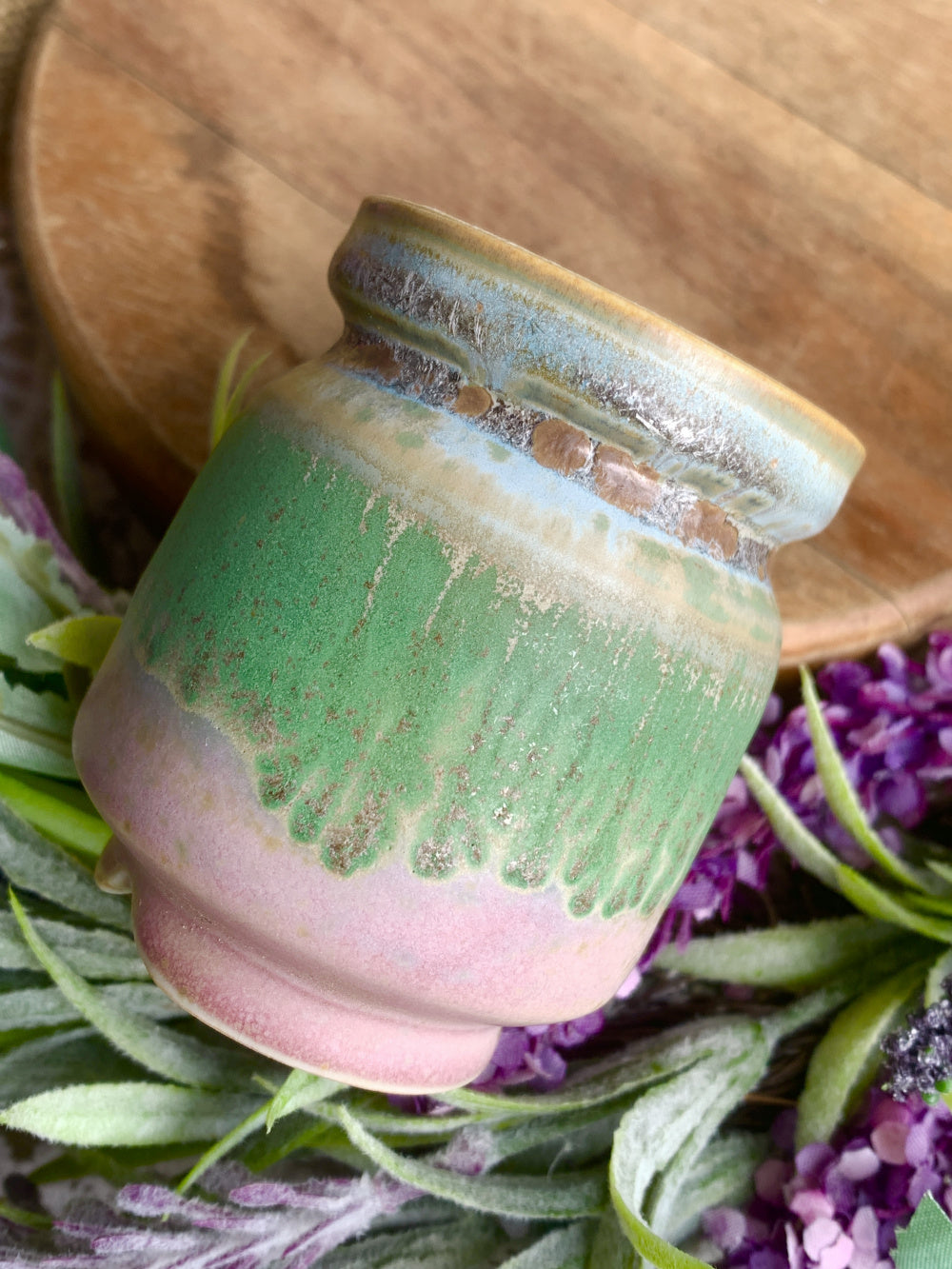 SC-0017 Artisan Handcrafted Pottery Planter Pot - Pot Rim Diameter: 1.8"