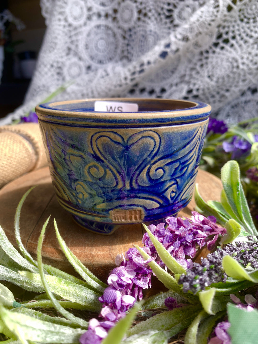 WS0028 Premium Handmade Ceramic Planter Pot - Pot rim diameter: 3"