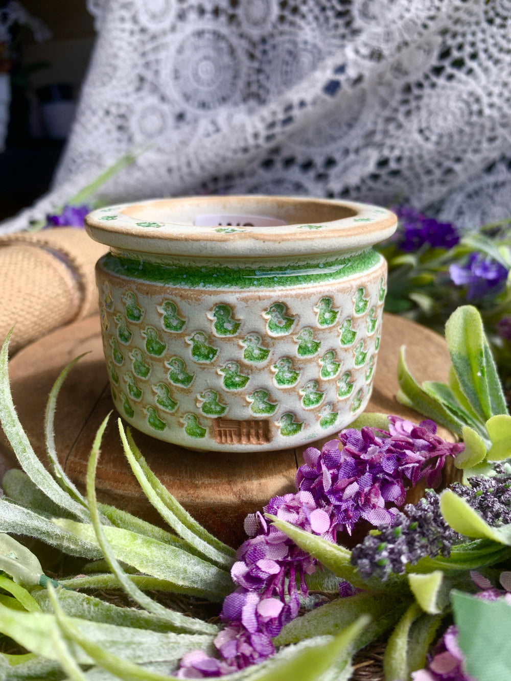 WS0030 Handcrafted Pottery Plant Pot - Pot rim diameter: 2.4" - Artisan Made