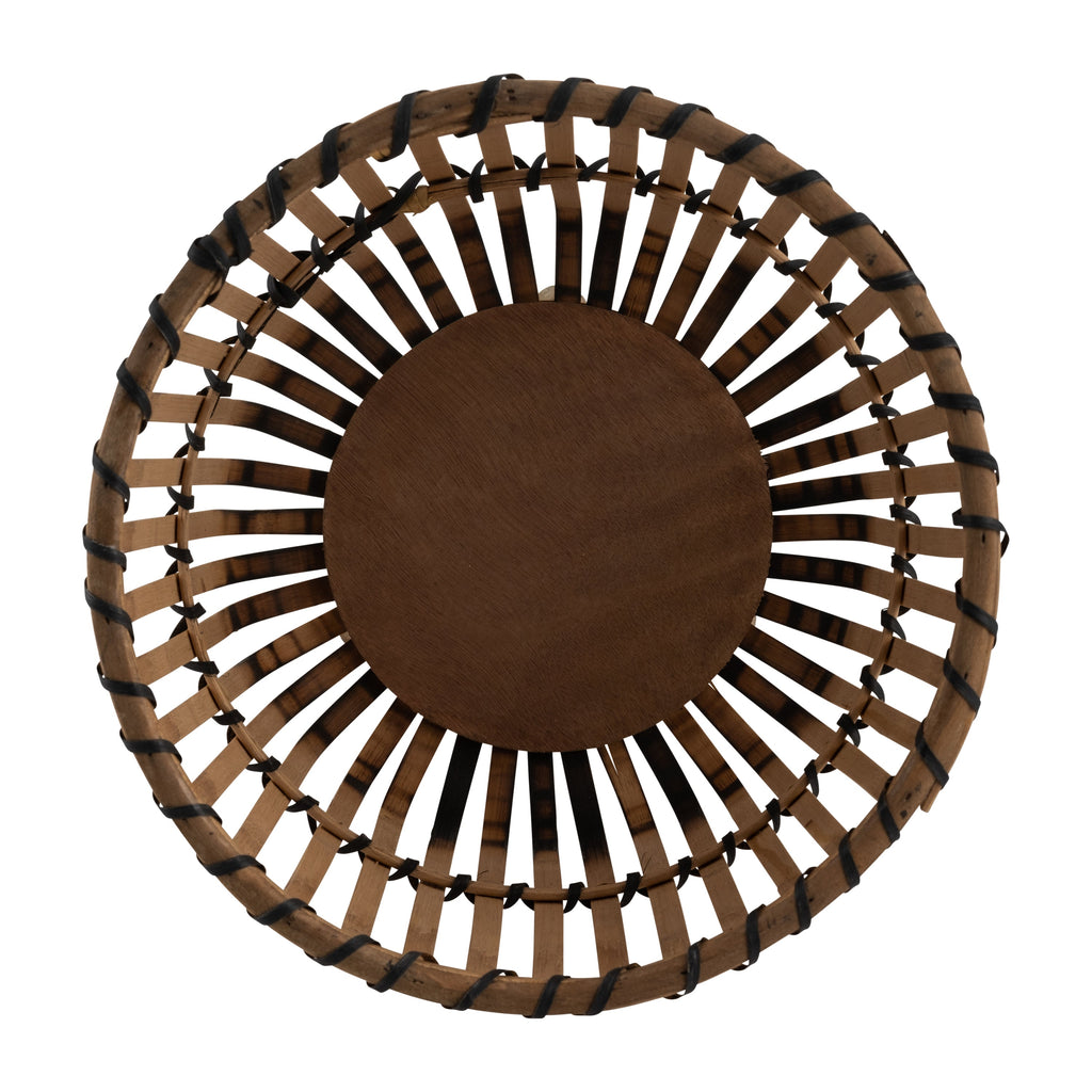 S/3 BAMBOO FOOTED PLANTERS 11/13/15', NATURAL