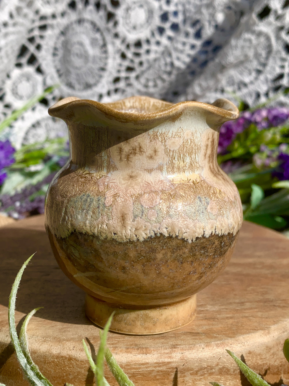 SC-SN0004 Modern Handmade Ceramic Planter Pot - Pot rim diameter: 1.8"
