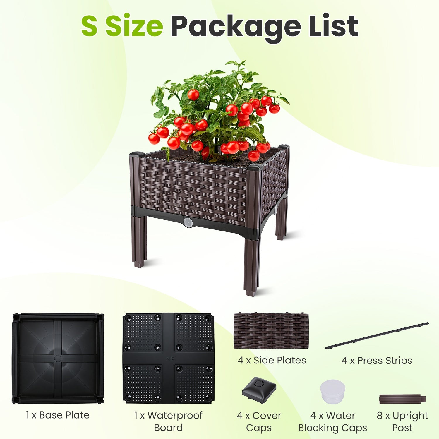 Elevated Raised Garden Bed with Self-Watering System
