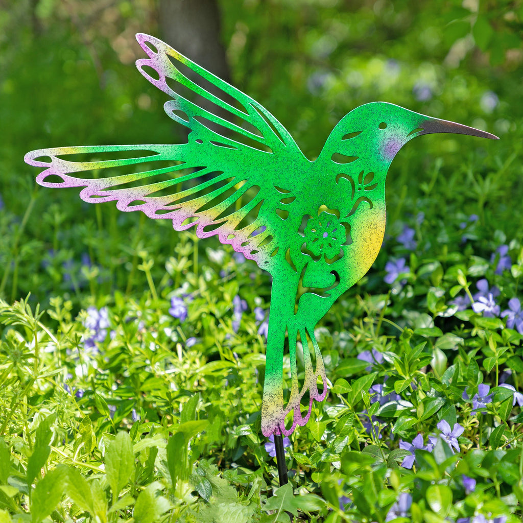 Butterfly or Hummingbird Silhouette Garden Stake