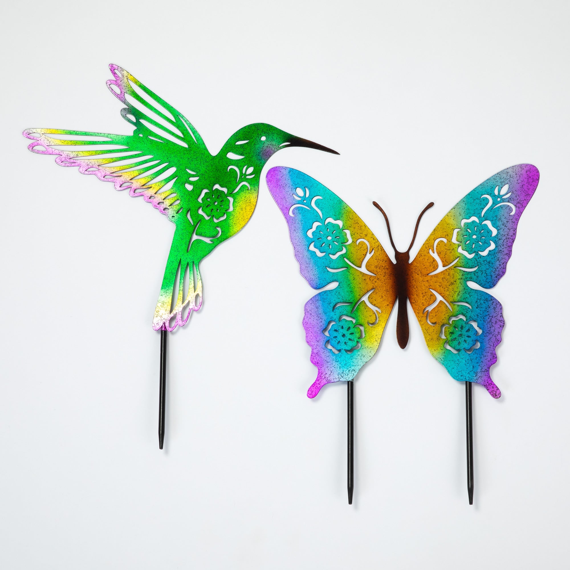 Butterfly or Hummingbird Silhouette Garden Stake