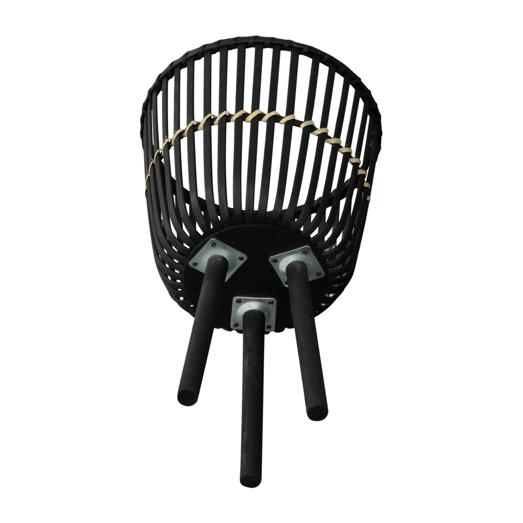 S/3 BAMBOO FOOTED PLANTERS 11/13/15', BLACK
