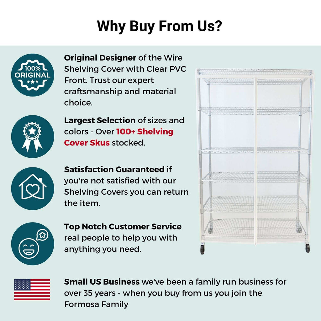 Storage Shelving Unit Cover, fits racks 60" W x 24 D x 72 H All Clear PVC