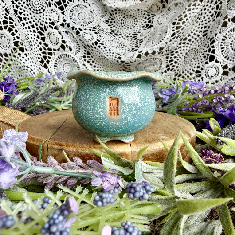 WS-0045 Modern Handmade Ceramic Planter Pot - Pot rim diameter: 1.8"