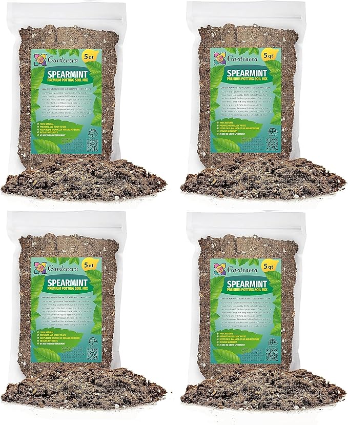 Spearmint Plant Potting Mix - Unlock Robust Growth and Invigorating Scent with Our High-Performance Formula - 20 Quart