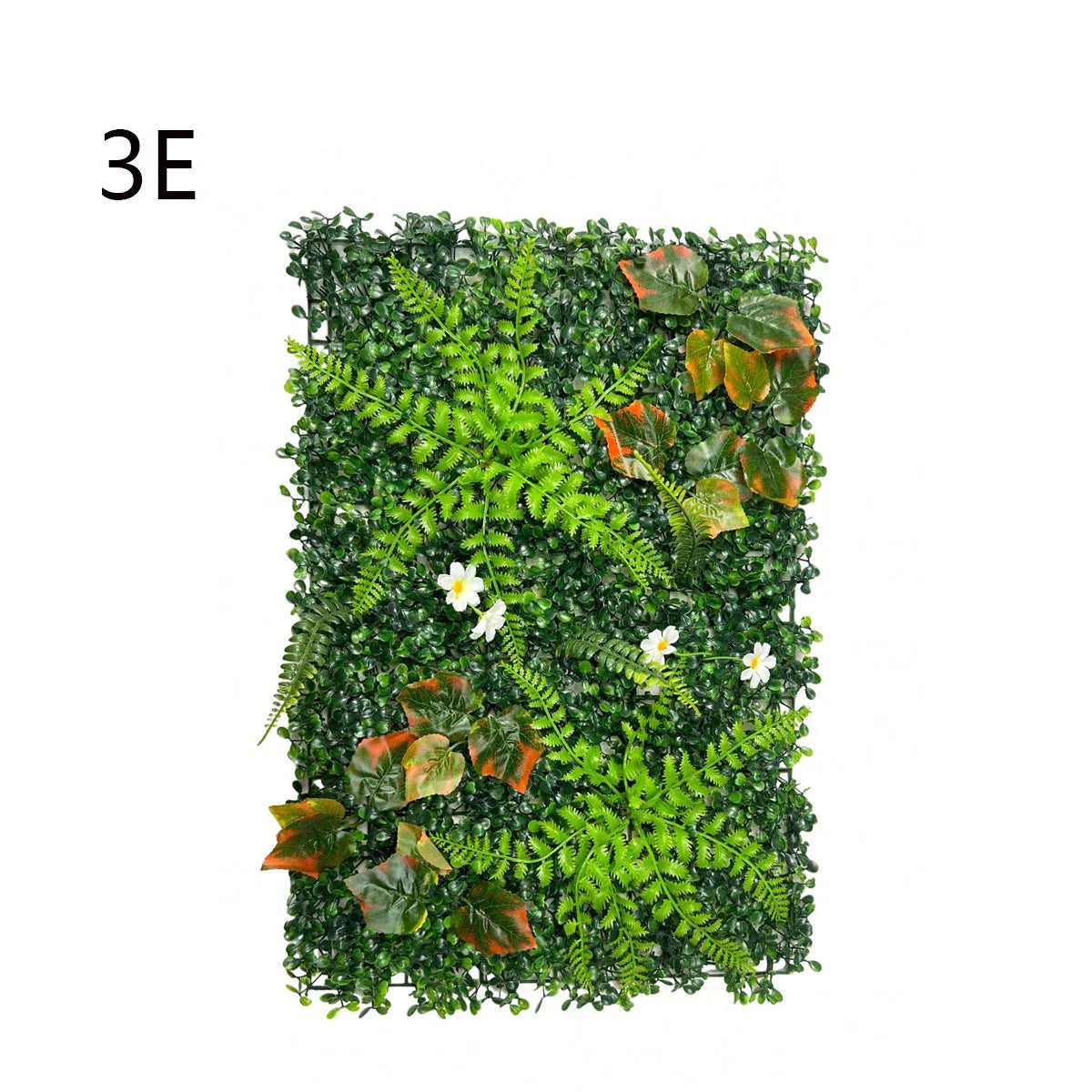 Artificial Grass Wall Panel with Flowers Artificial Plant Privacy Hedge Screen Grass Backdrop Greenery Wall Indoor Home Decratio