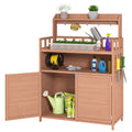 Outdoor Gardening Work Station with Storage Cabinets