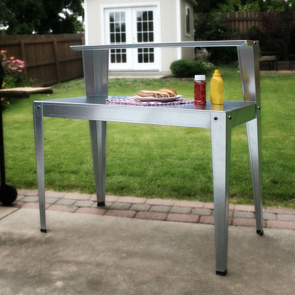 Galvanized Steel Potting Bench Garden Work Station Rack Table