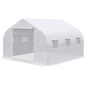 Greenhouse w/ White PE Cover and Heavy Duty Steel Frame 11.5' x 10' x 6.5'