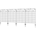 4 Pack Steel Foldable Fence Trellis Panel Animal Barrier