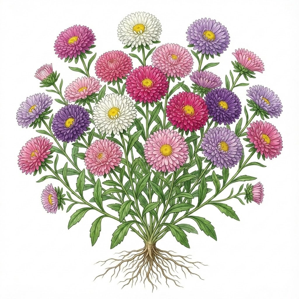 ASTER Seeds, Powder Puff Mix