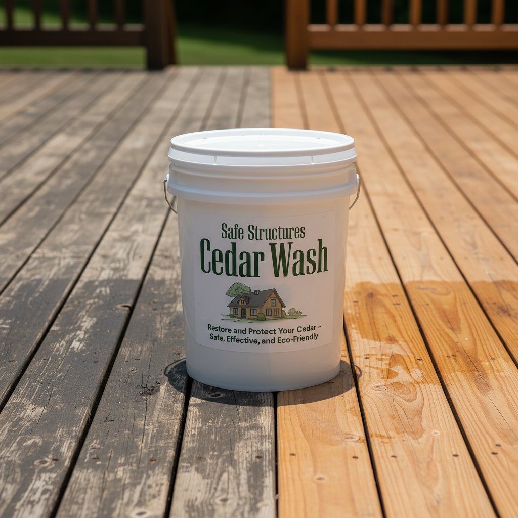 Safe Structures Cedar Wash - Restore and Protect Cedar - 20lb Pail - Case of 2 Pails