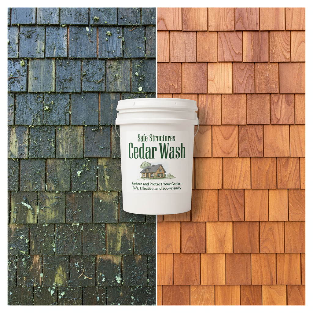 Safe Structures Cedar Wash - Restore and Protect Cedar - 20lb Pail - Case of 2 Pails