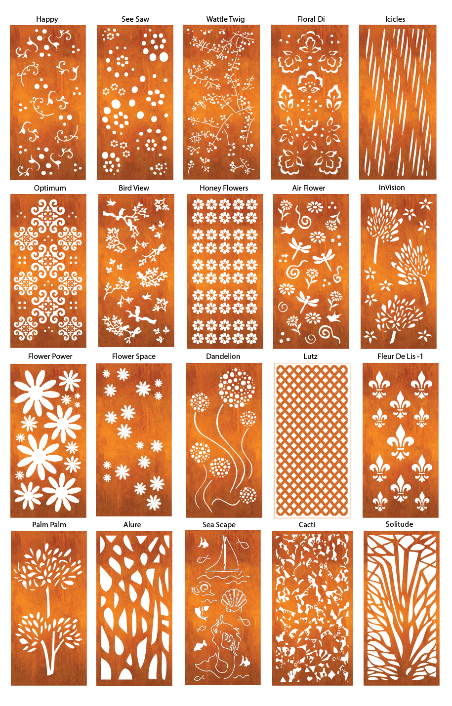 Privacy Panel or Metal Outdoor Wall Art