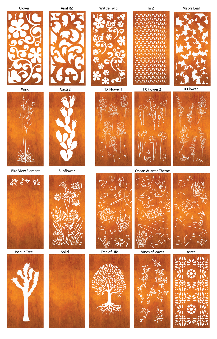 Outdoor Metal Screen Panels (60” & 72”) – Heavy-Duty Steel for Patio, Fence & Backyard