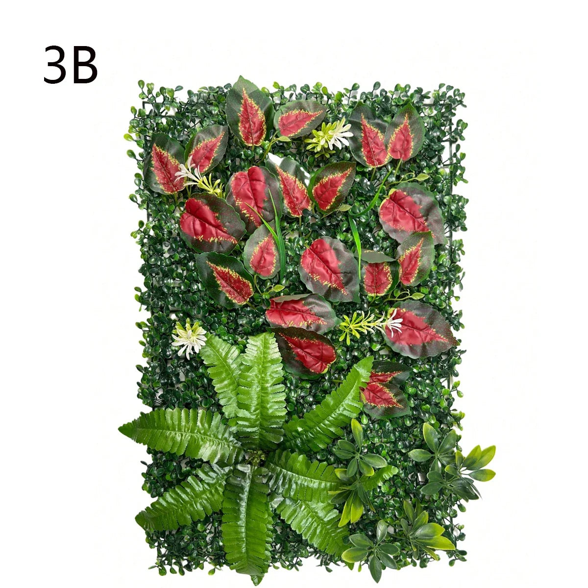 Artificial Grass Wall Panel with Flowers Artificial Plant Privacy Hedge Screen Grass Backdrop Greenery Wall Indoor Home Decratio