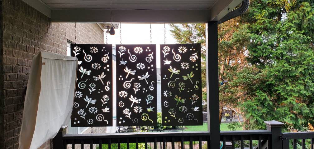 Outdoor Metal Patio Privacy Screen Panels (60” & 72”) – Heavy-Duty Steel for Deck & Backyard